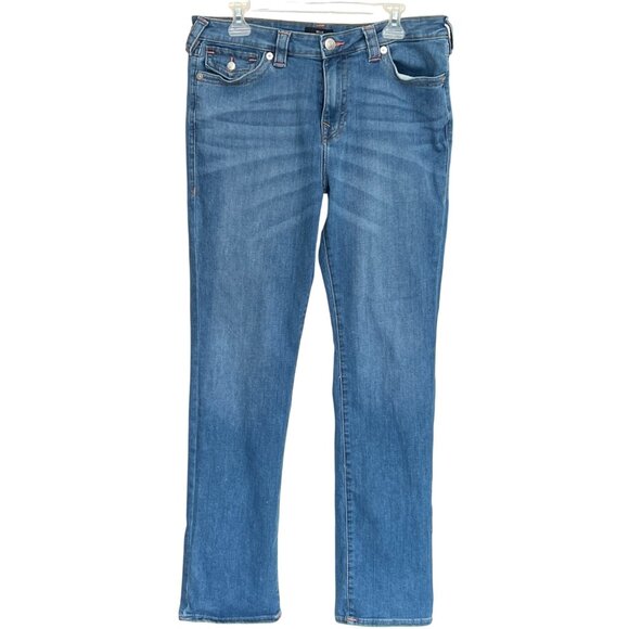 True Religion Blue Straight Leg Jeans - Picture 1 of 12